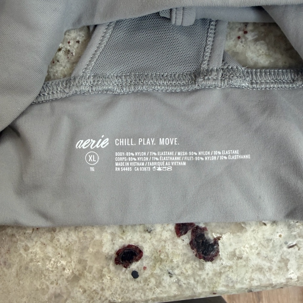 AERIE Bundle Two Chill Play Move Mesh Sports Bras Pink Gray Size XL - Picture 4 of 6